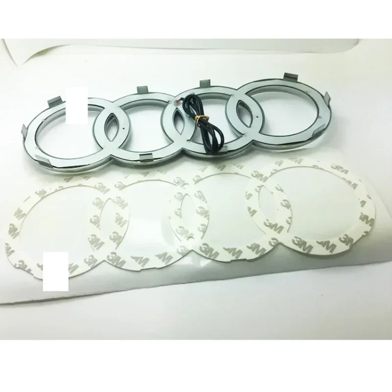 Audi Car LED Front Grille Logo Lamp Static White Light 249 273 285mm For AUDI A3 A4 A5 A6 A7 A8 S3 S4 S5 S6 S7 Q3 Q5 Q7 TT