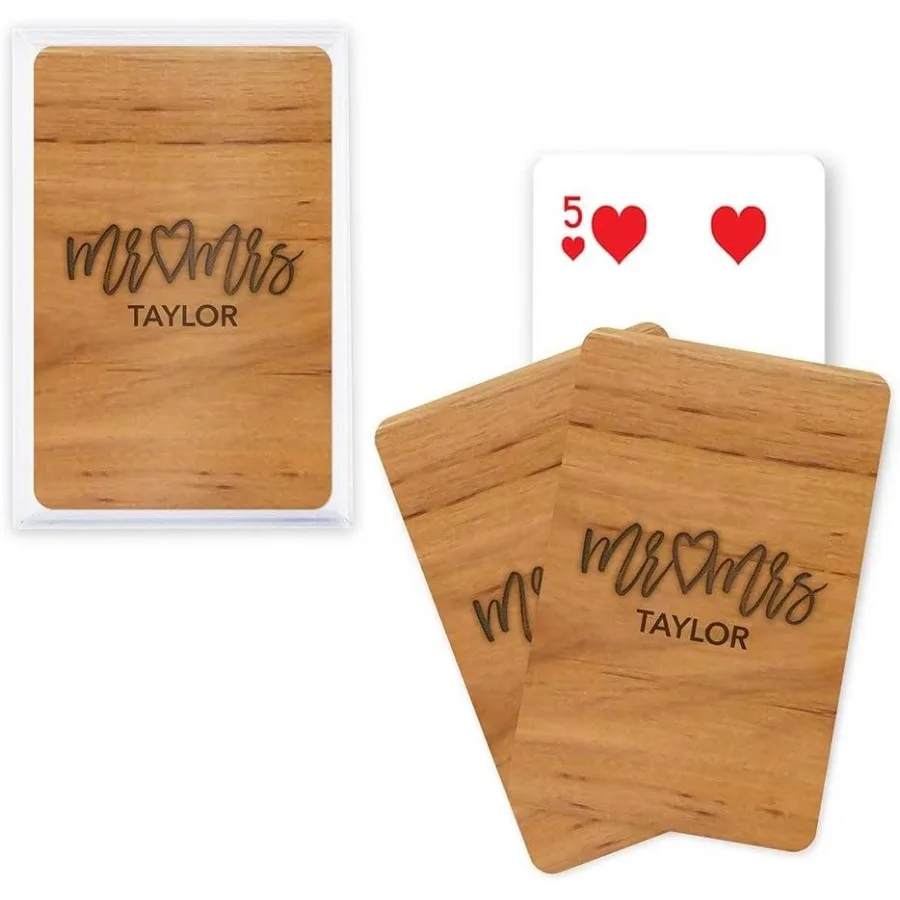 

Уникальные свадебные сувениры для игральных карт на заказ с мистером миссис Сценический дизайн для особых случаев Идеально подходит для свадебного душа