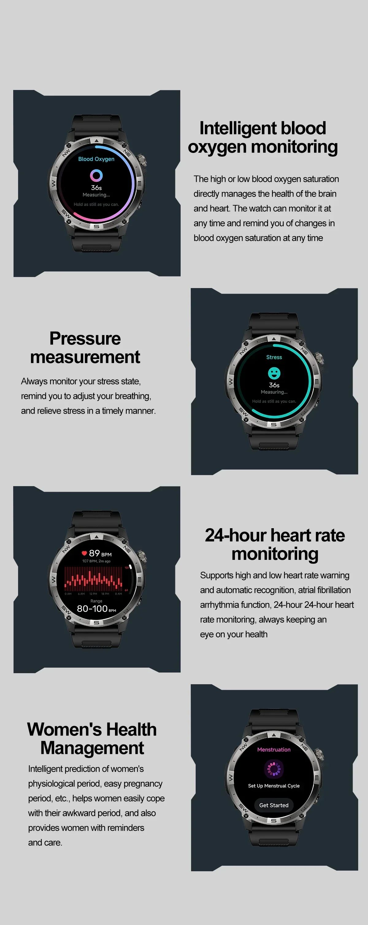 VWAR T-Rex 3 PRO Militärische IP68 Wasserdichte Smartwatch für Herren, Outdoor-Fitness-Tracker, Bluetooth-Anruf, Eingebautes GPS, Sport-Smartwatch – Detail 18