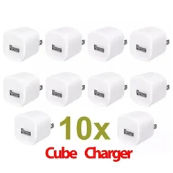 10pcs/lot US/EU Plug 5V 1A AC USB Charger Wall Power Adapter For Samsung iPhone 7 8 X Xr Xs max HTC Cell Phones