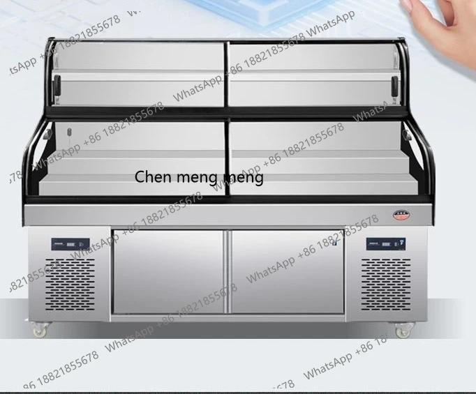 

Display three-temperature ladder ordering cabinet Malatang barbecue ice table refrigerated frozen fresh-keeping cabinet