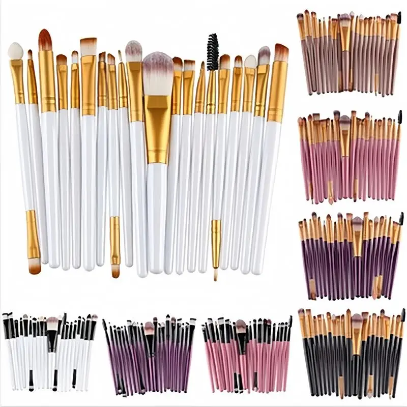 20pcs Makeup Brushes Portable Blush Brush Eyeshadow Brush Loose Powder Brush Beginner Complete Set Of Beauty Tools