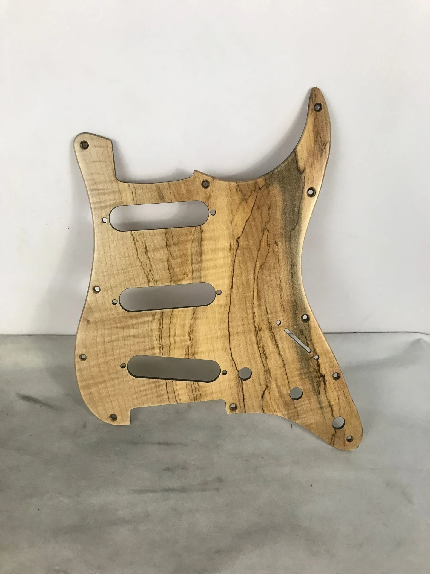 Solid Maple Wooden Electric Guitar Pickguard, S T Style, 11 Hole, 3 Ply, New SSS, High Quality, 1 Pc