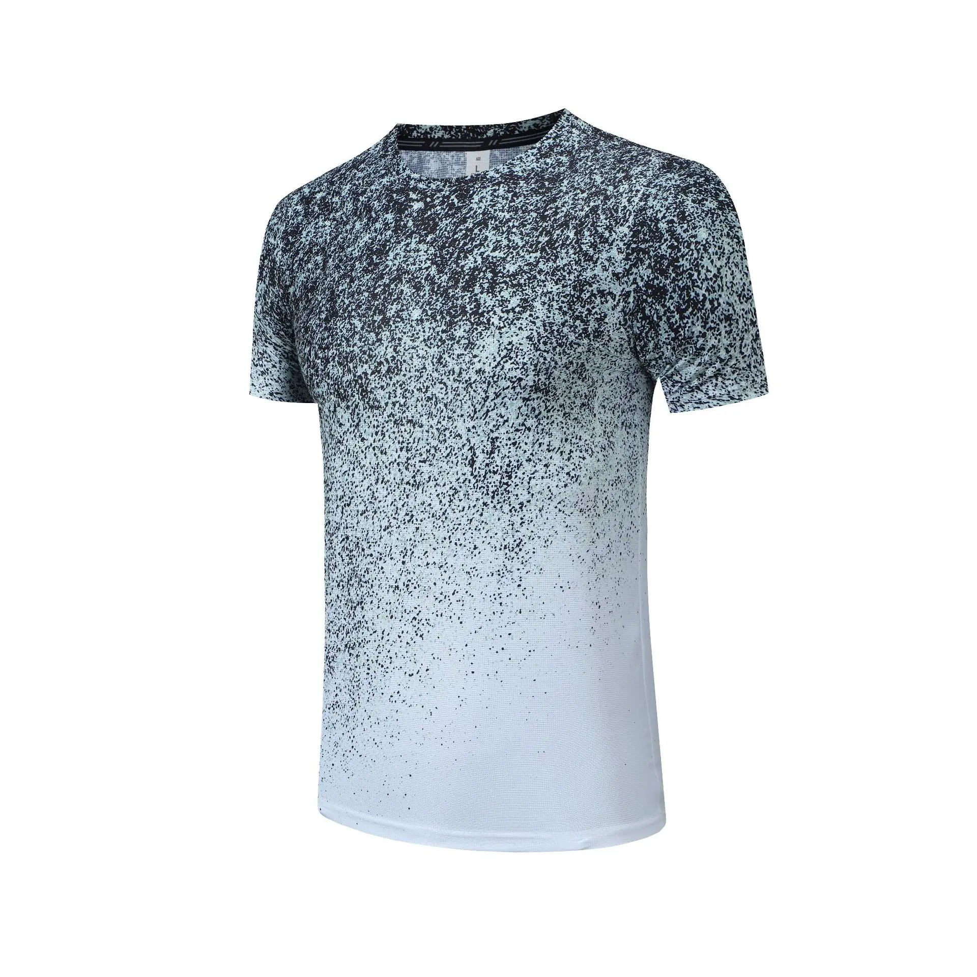 New Men Summer Outdoor Hiking Quick Dry T Shirt Round Neck Half Sleeve Ice Silk Elastic Tops