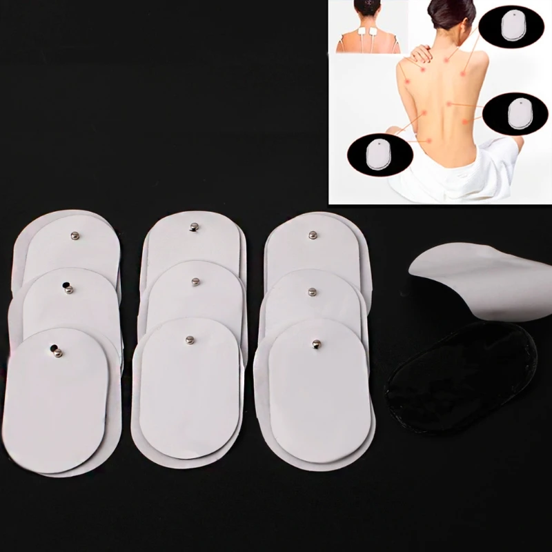 2022 New 10Pcs Silicone Gel Tens Units Electrode Replacement Pads For Massagers Practical