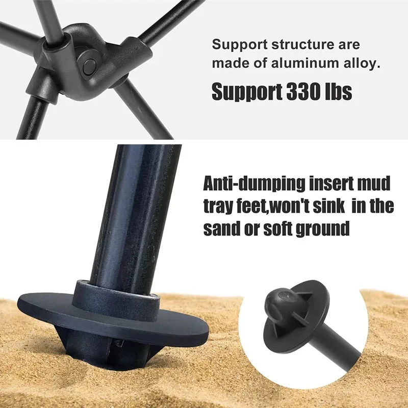 2025 كرسي تخييم محمول جديد منحنى مريح مع مسند الرأس جيب جانبي كوب ماء حقيبة كرسي للاستعمال الخارجي مع مواد خفيفة الوزن