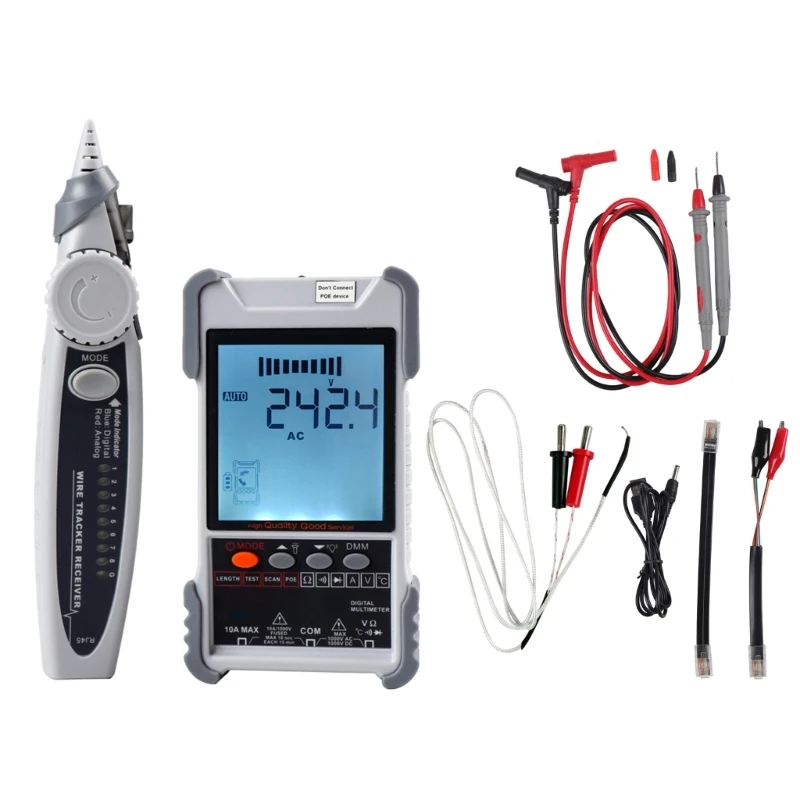 Networking Cable Diagnostic Tool with LCD, Advanced POE Testing, Length Measurement, and Digital Tracing for Technicians