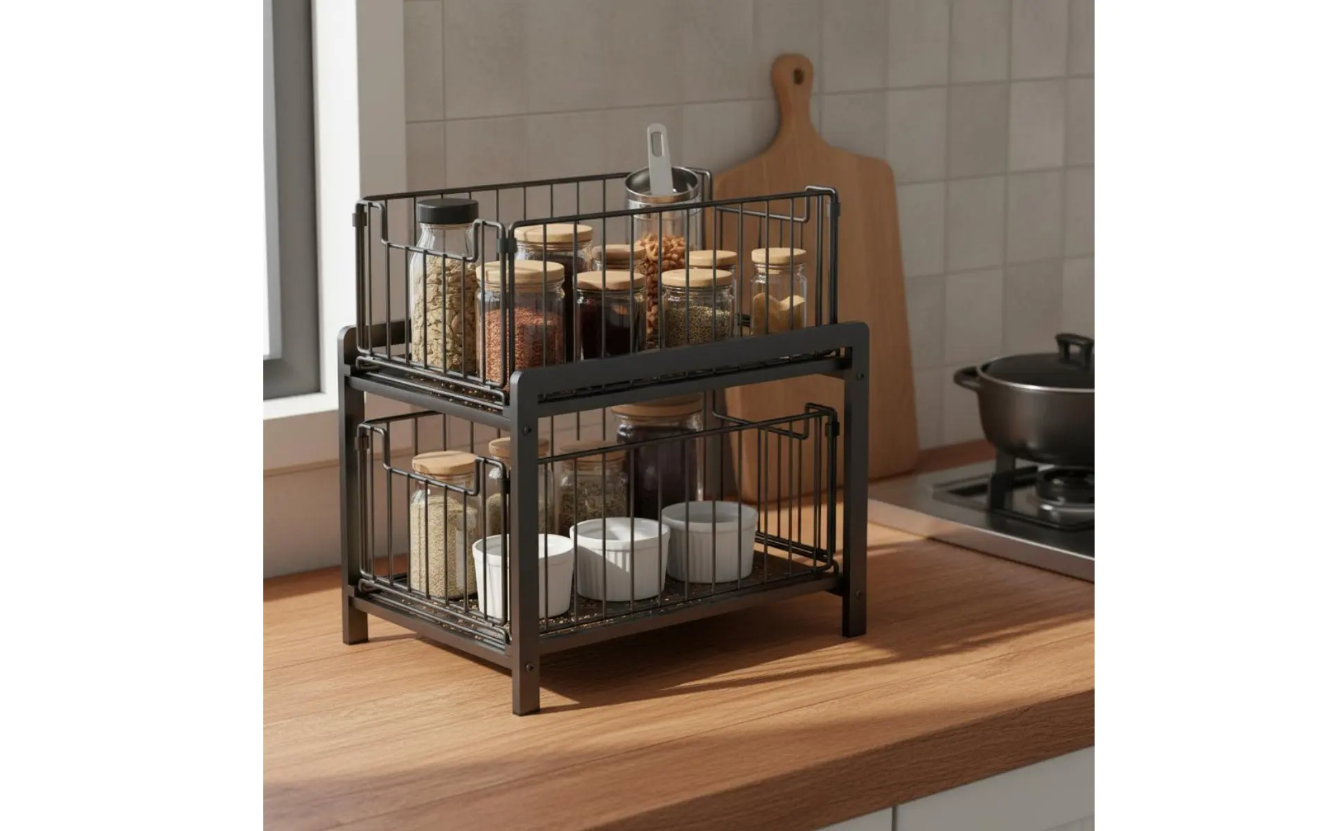 Under Sink Pull Extendable Shelf Versatile Under Sink Storage Shelf Cabinet Sliding Drawer Rack Sturdy Construction for Kitchen Under Sink Pull Extendable Shelf Versatile Under Sink Storage Shelf Cabinet Sliding Drawer Rack Sturdy Construction for Kitchen