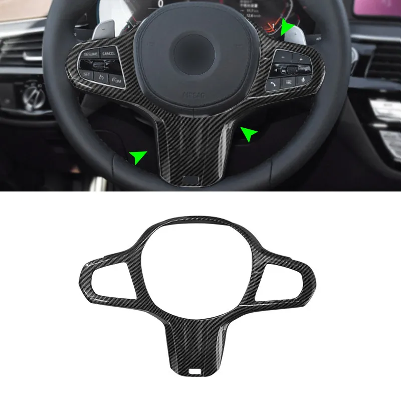 

Carbon Fiber Texture Car Styling Interior Steering Wheel Cover Trim For BMW G Chassis G40 G20 G30 G11 G01 G02 G05
