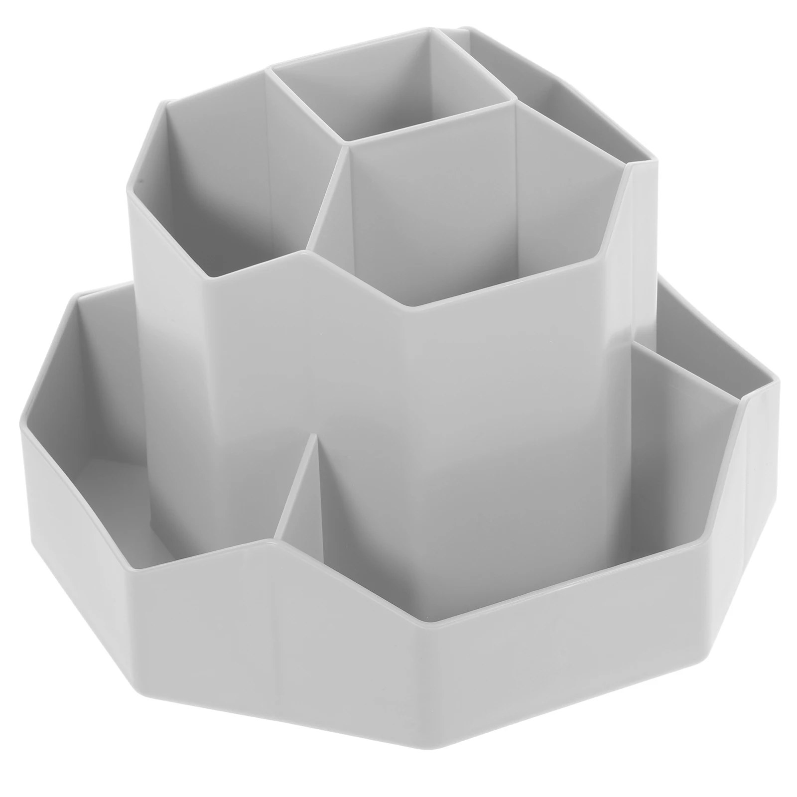 

Rotating Pen Organizer Desk Pen Holder Divided Makeup Brush Holder Stationery Storage Bucket Desktop Organizer