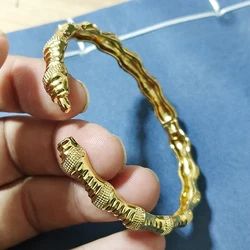 24K Dubai India Ethiopian bamboo Gold Color Filled Lovely Bangles For Women girls party jewelry Bangles&Bracelet gifts