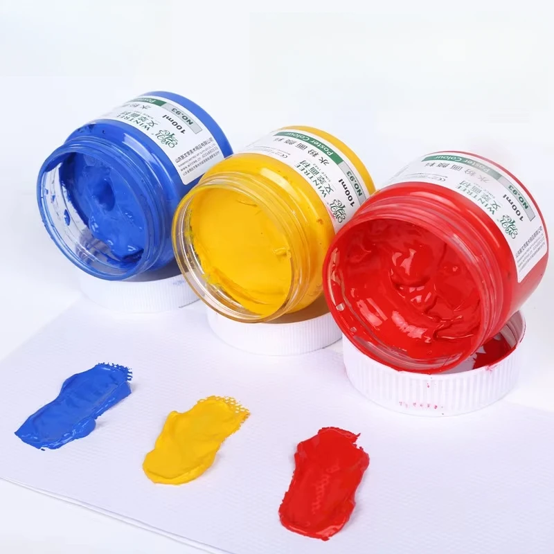 Gouache Paint 100ml Pigment Test Special Paint 100ml Bottle Set Beginner Practice  Art Class Graffiti Safety Beginner Paint