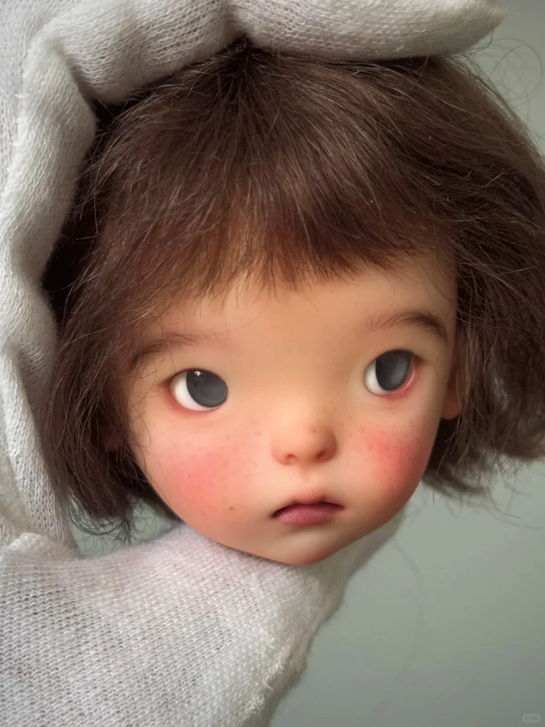 새로운 SD BJD 인형 1/6 란두도우 소녀 머리 앰버 귀여운 아름다운 소녀 메이크업 고품질 레진 장난감 선물 머리만