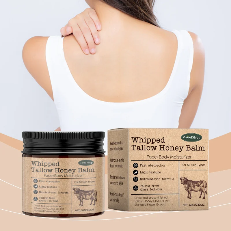 

Tallow & Honey Moisturizing Cream - Deep Hydration For Dry Skin, Nourishing Face & Body Balm, Non-Greasy Formula