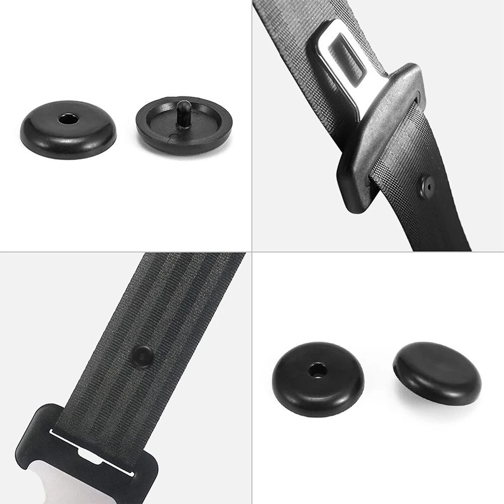 

Kit Button Clip For Car High-quality Materials Black Button Buckle Plastic Seat Belt Fit Stopper Kit Black Portable