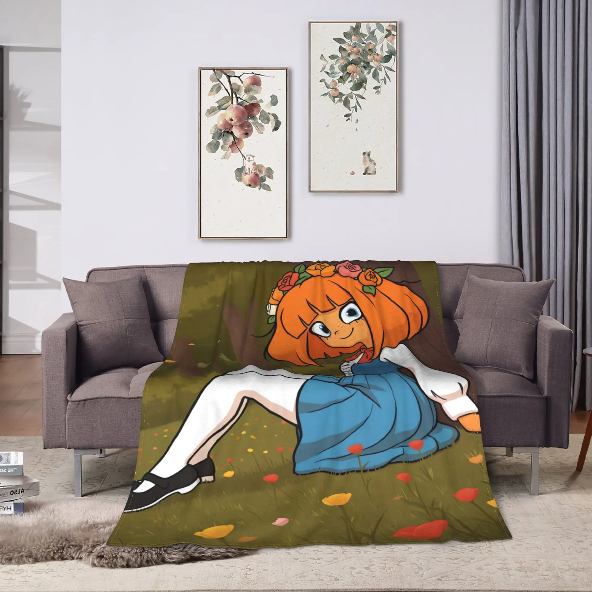 O-Ongezellig Mymy Yana Blankets  Soft Street Trend Plush Throw Blanket For Couch Chair Travel Flannel Bedspread Bed Cover