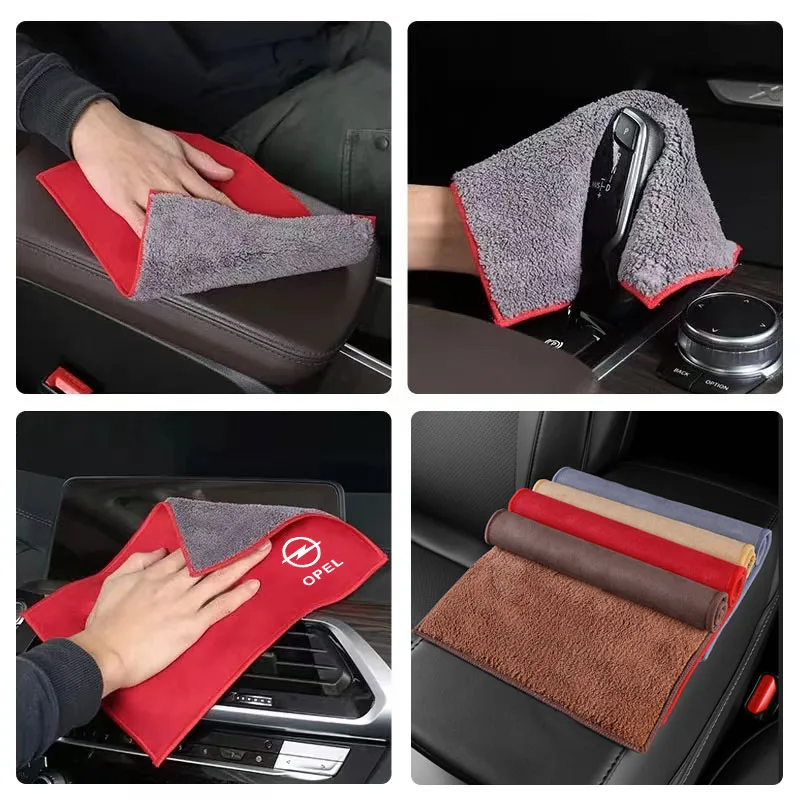 Microfiber Car Cleaning Towel Auto Cleaning Tool Accessories For Opel Astra G H J F K Vectra C D Zafira B Antara Corsa Mokka etc