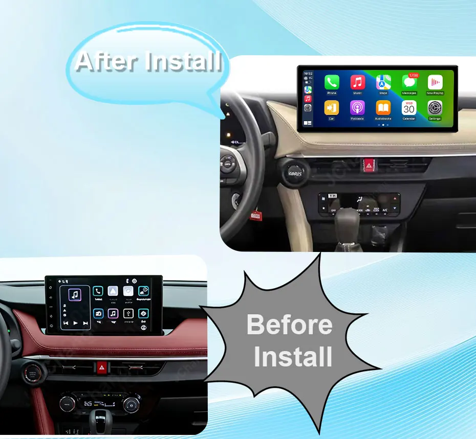 12.3 Inch Android 16 Car Radio for Toyota Yaris 2023 Wireless CarPlay Auto GPS BT WiFi DSP IPS Touch Screen Autoradio Multimedia