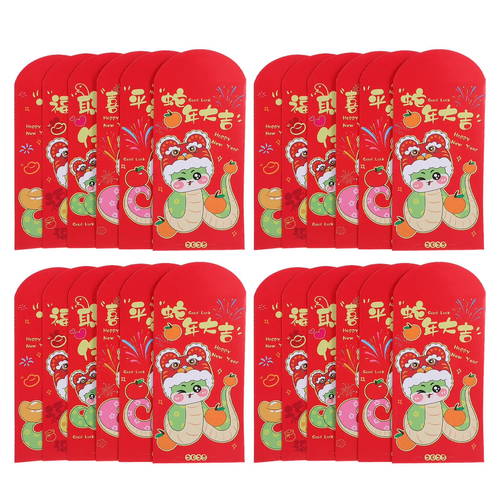 

30Pcs Snake Coin Lucky Money Envelopes Elegant Paper Packet for Chinese New Year Weddings Birthdays Year of The Snake Red