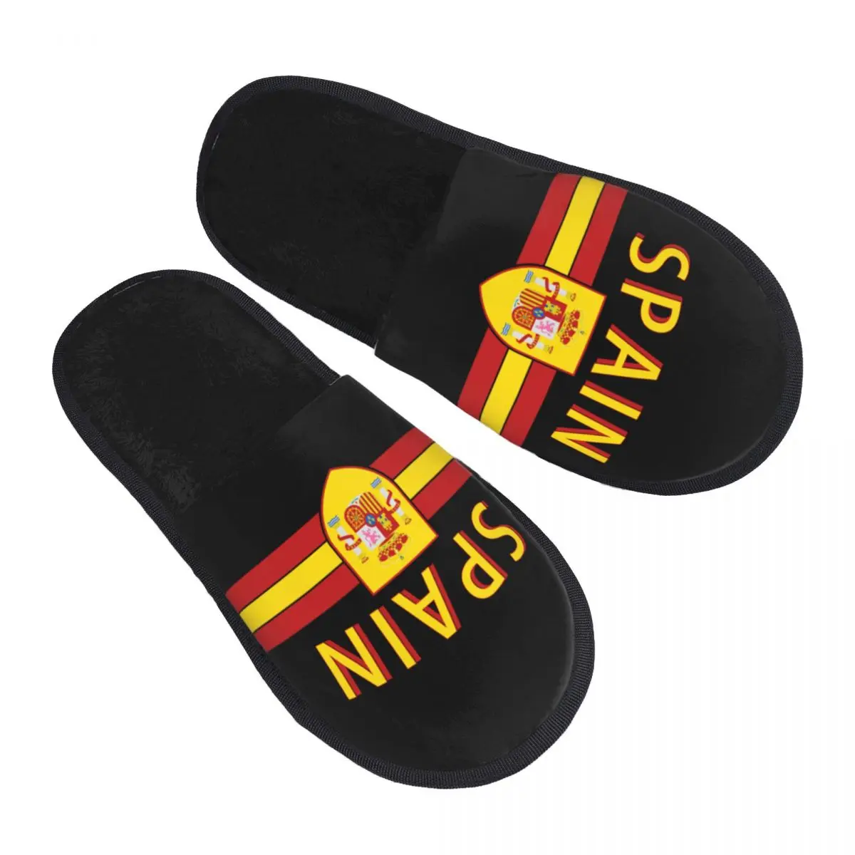 Custom Coat Of Arms Of Spain Cozy Scuff Memory Foam Slippers Women Spanish Flag Patriotism Spa House Shoes