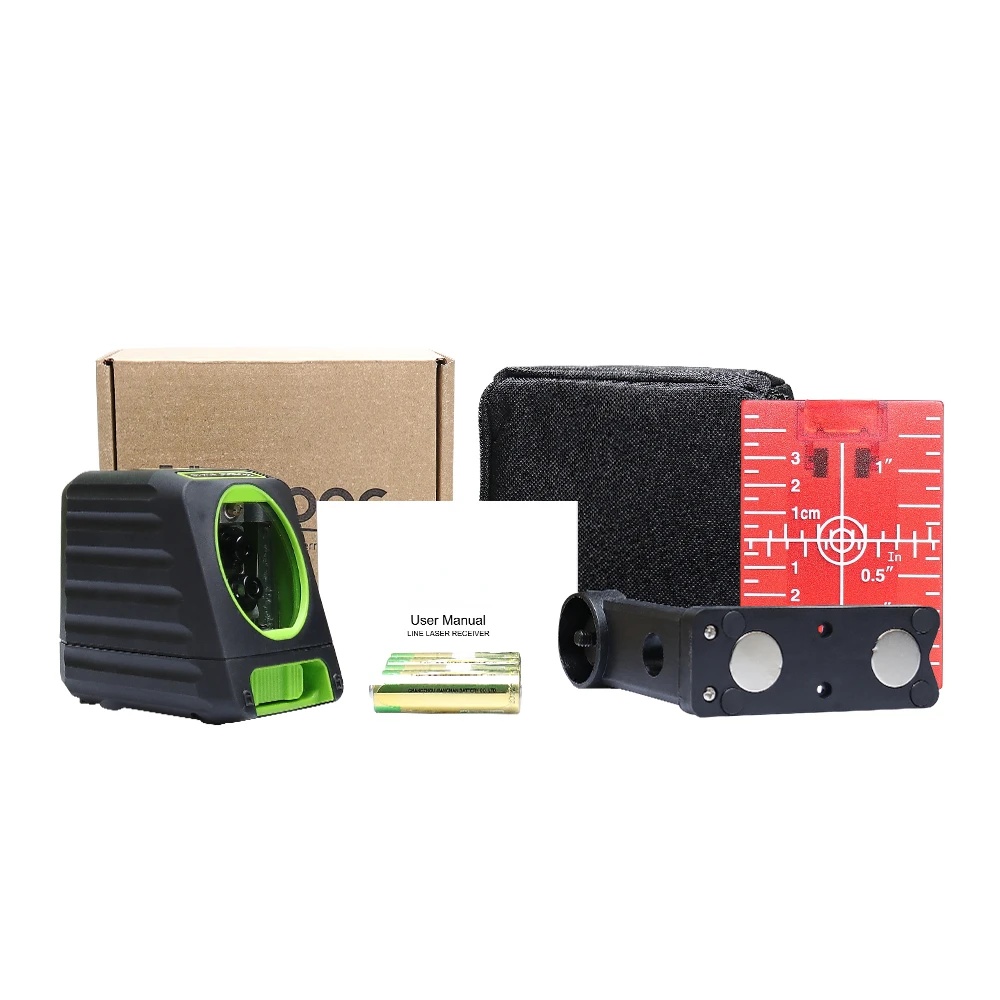 Huepar Box-1R Laser Level Automatic Rotating Leveling Horizontal Vertical Cross Line Red Beam Self Level Rotary