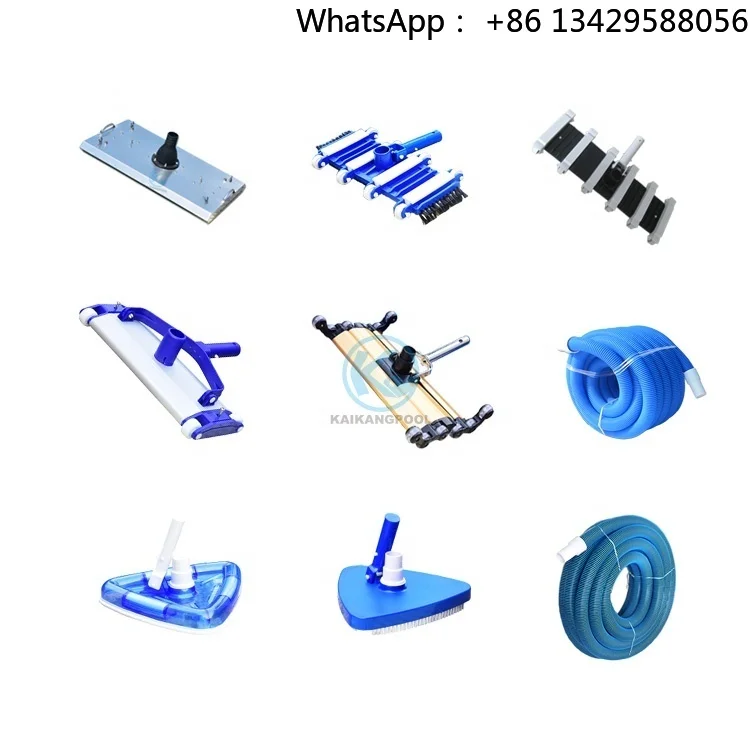 

Flexible Vac Head Swimming Pool Leaf Skimmer Net Pool Wall Cleaning Brush Pool Vaccum Hose