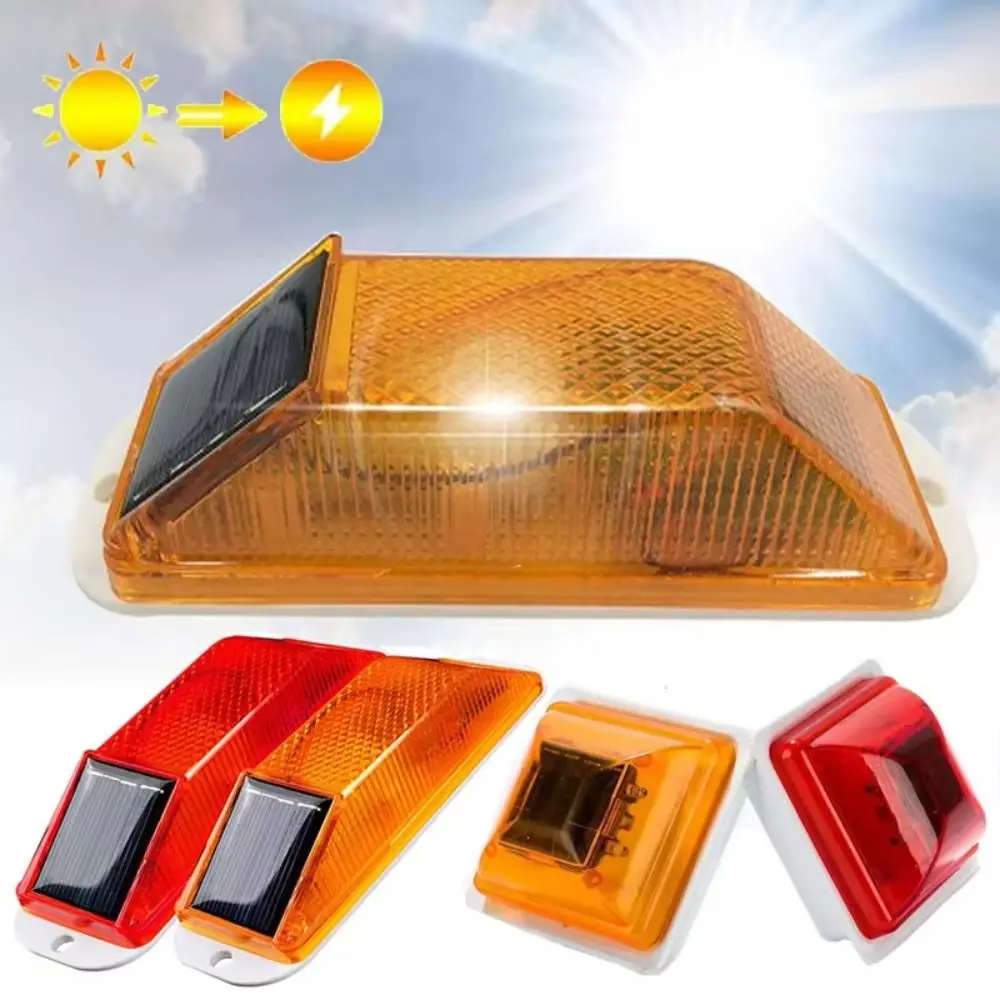 

Rechargeable LED Solar Strobe Warning Lamp Flashing Reflective Solar Guardrail Light Waterproof Outdoor Traffic Marker Light