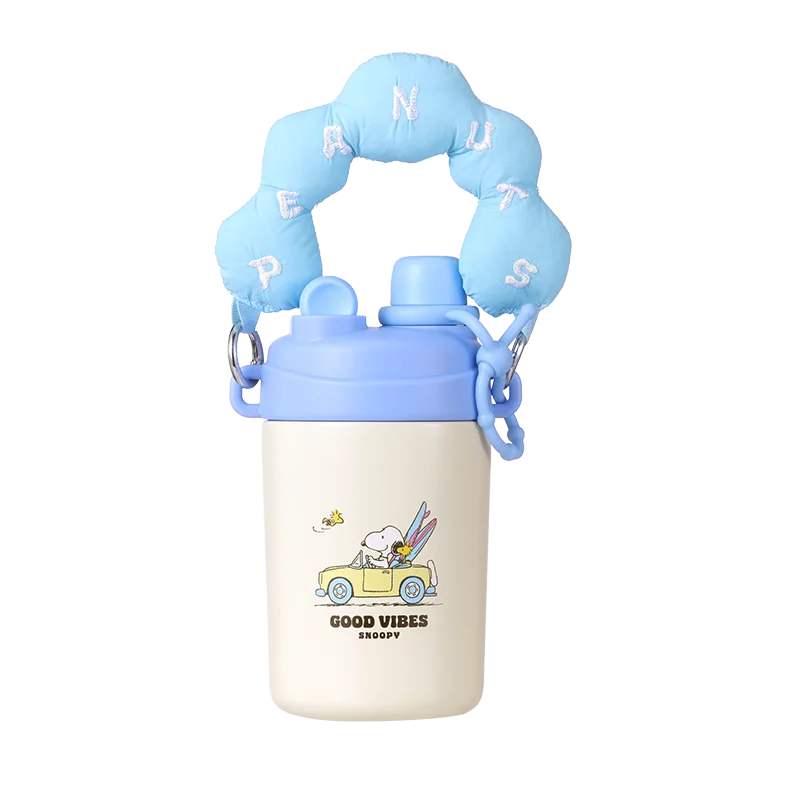 

MINISO Snail Bob's Coastal Diary series handle straw thermos 500ml