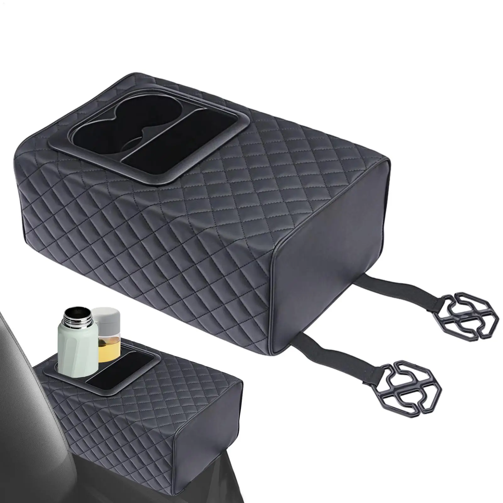 

Car Rear Seat Armrest Automotive Arm Rest Organizer With Cup Holder Second Row Rear Central Armrest Box For SUV Truck Sedan