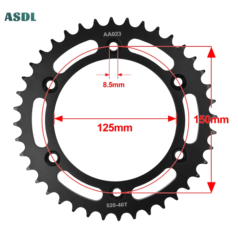520 15T 16T 17T 40T Front Rear Sprocket For KT/M 690 Duk/e SM 620 LSE 625 660 SMC SXC Rallye 625 MC For Husqvarna 701 Vitpilen