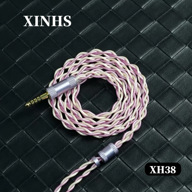 

XINHS XH38 Желтый + Фиолетовый 4-жильный монокристаллический медный кабель для наушников 0,78 2PIN/IE900/MMCX/KZ QDC
