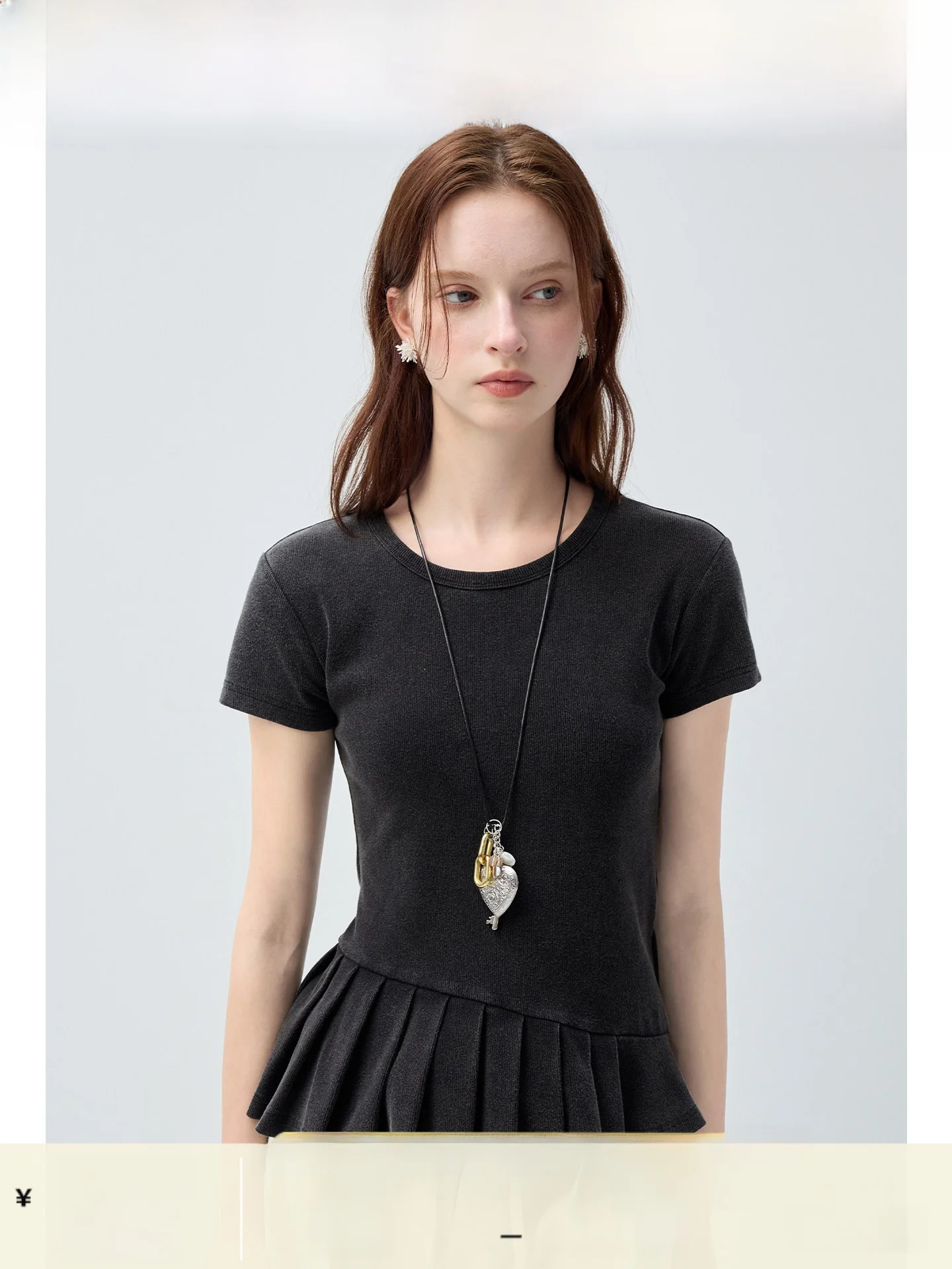 

plus Size Women's round Neck Short Sleeve T-Shirt Elastic Washed Knitted Summer Fashionable Versatile Top Korean Style Commute