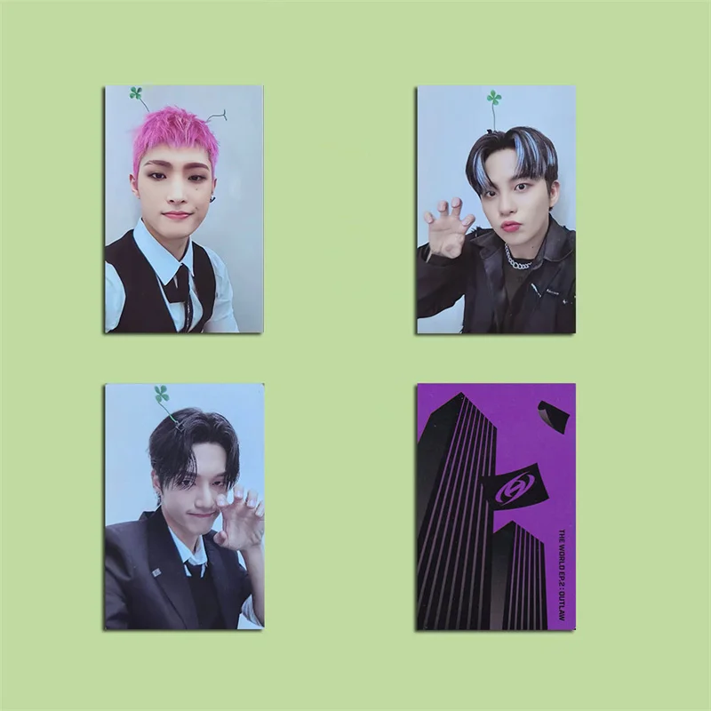 8pcs/set Kpop ATEEZ Album THE WORLD EP.2 : OUTLAW LOMO Card Print Hongjoong Yunho Yeosang Collectible Gift Postcard Photo Card