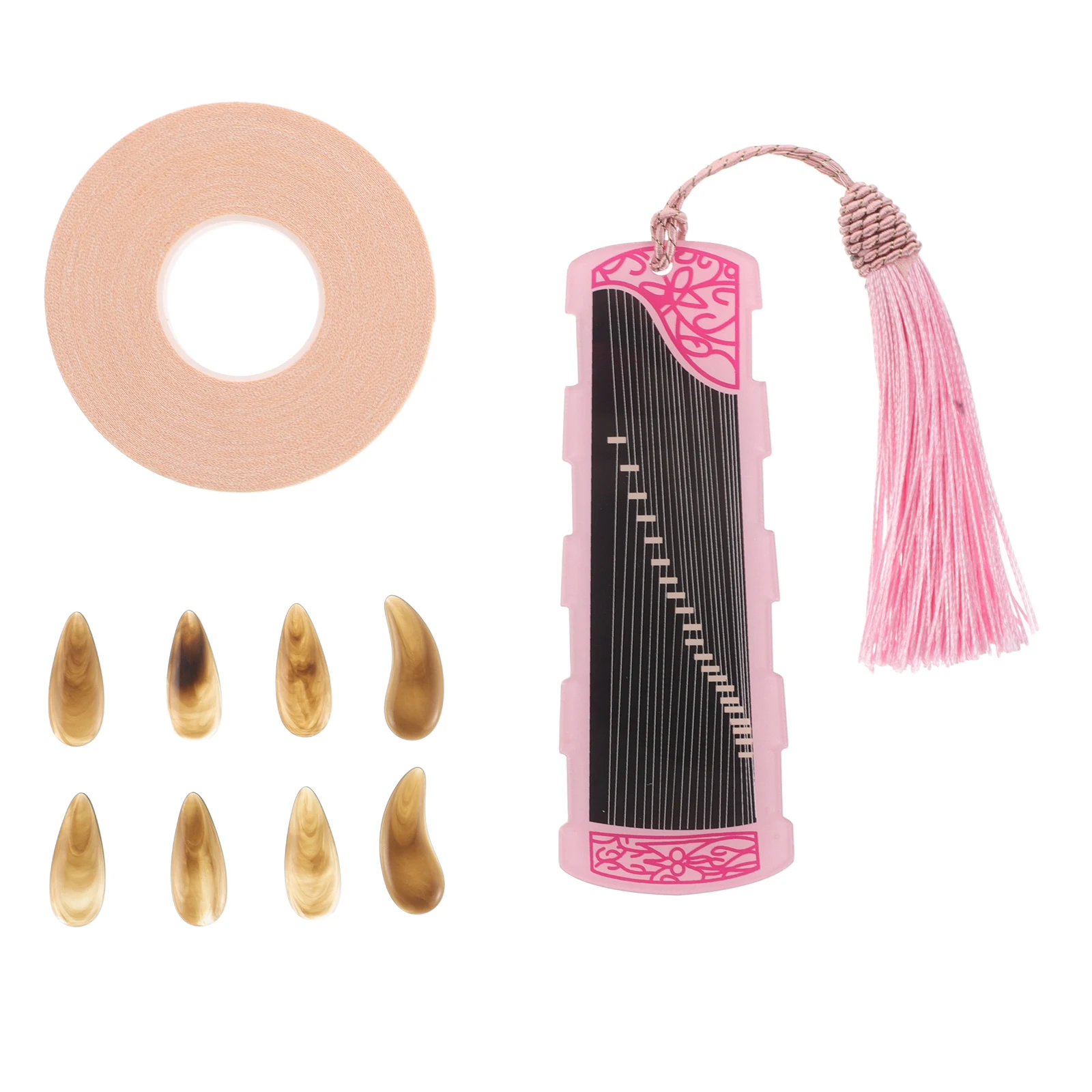 

Guzheng Nail Set Finger Tape Picks Stringed Instrument Accessories Case Resin Chinese