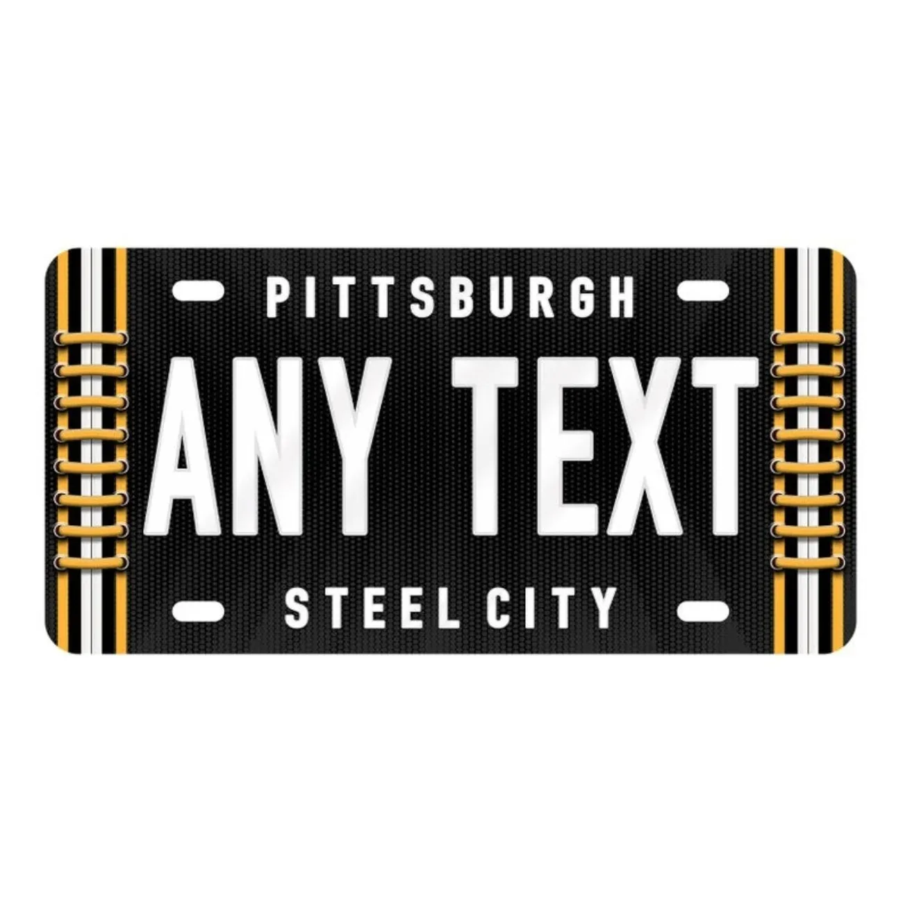 Personalized Pittsburgh Steelers Aluminum License Plate, 6-Time Champions Legendary Commemorative Decor for Car Home Garage Wall view 5