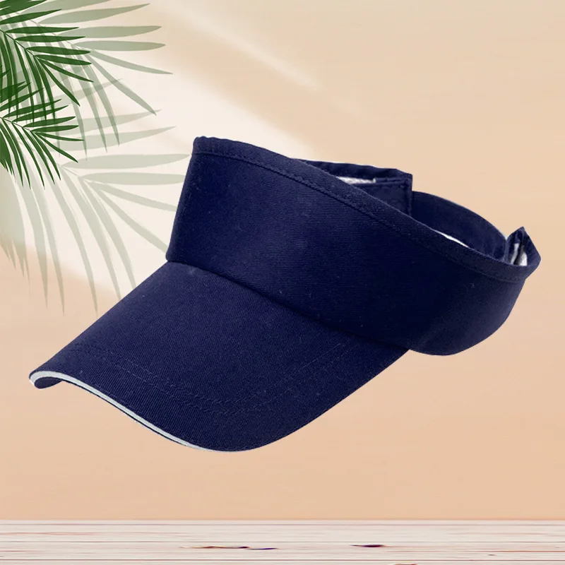 Custom. Visor Cap Custom Summer-Proof Beach Hat Peaked Cap Embroidery Printing Outdoor Advertising Cap Men