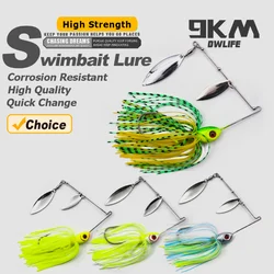 9KM Spinnerbait Fishing Lures Jig Spinner Swimbaits with Blade for Bass Fishing Swimbait Jig Lure Striper Trout Salmon Fishing