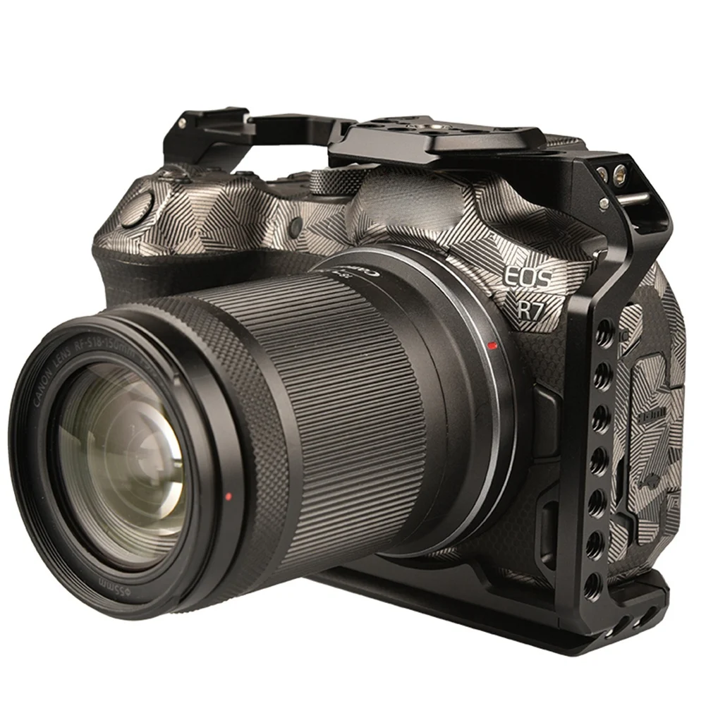 

ABKN-R7 Full Camera Cage Rig For Canon EOS R7 DSLR Camera Video Cold Shoe Mount Stabilizer Frame