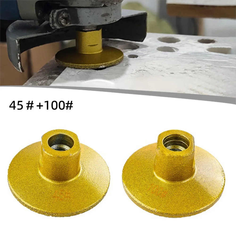 2pcs M10 Carborundum Flat Grinding Head Marble Stone Countertop Trimming Polishing Disc Grinding And Polishing Accessories