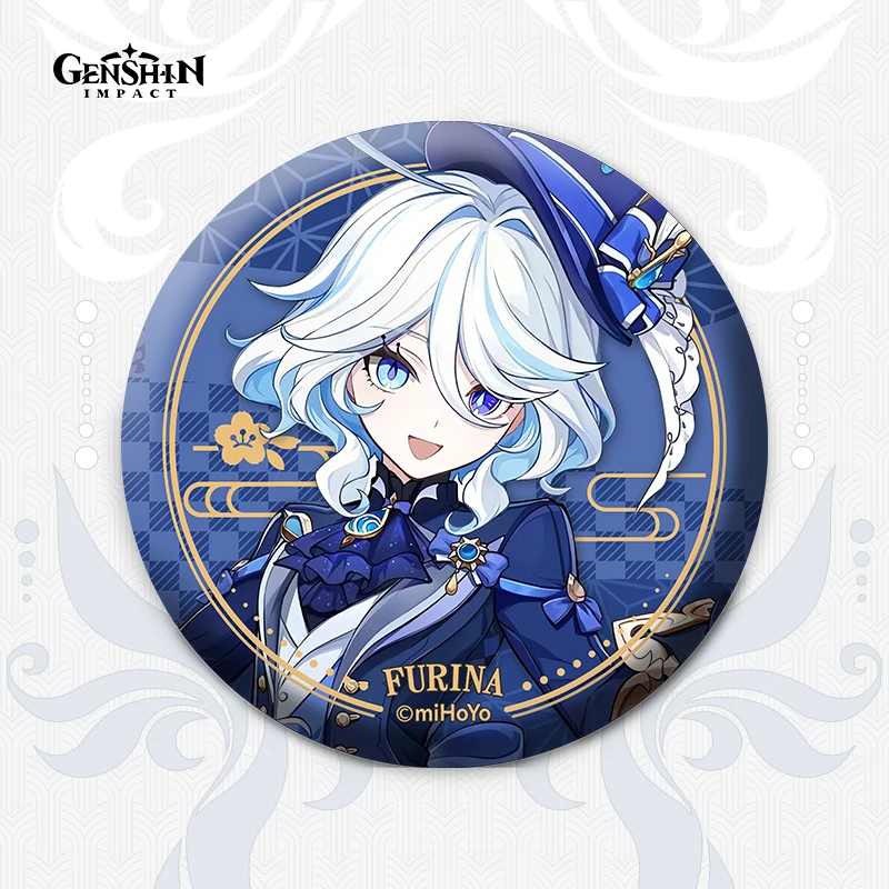 Game Genshin Impact Theme Badge Furina Lyney Dehya Button Brooch Pin Clothes Backpack Decoration Fans Gifts