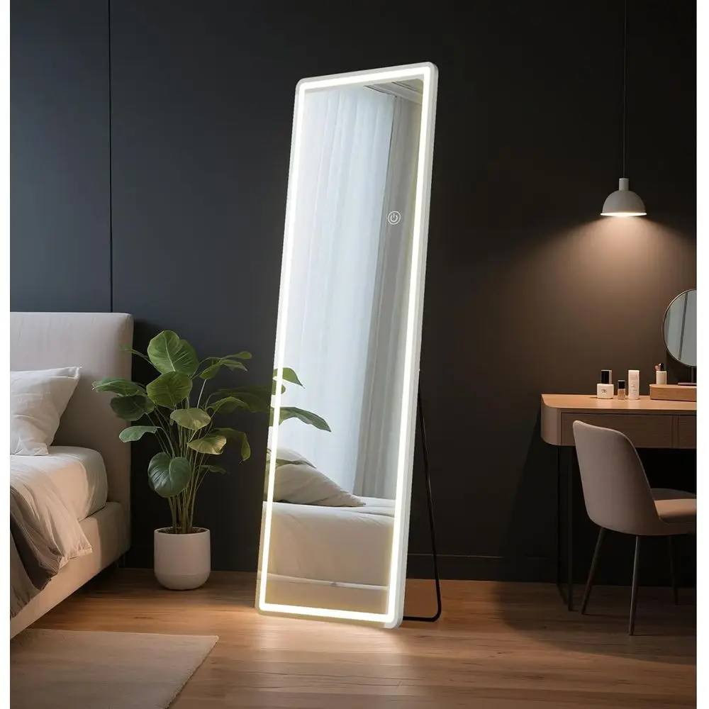60 LED Illuminated Full-Length Mirror with 3-Color Light Option