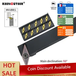 1pc SVUBR1212H11 SVUBR1616H11 SVUBR2020K11 External Turning Tool Holder VBMT Carbide Inserts Lathe CNC Cutting Tools Set