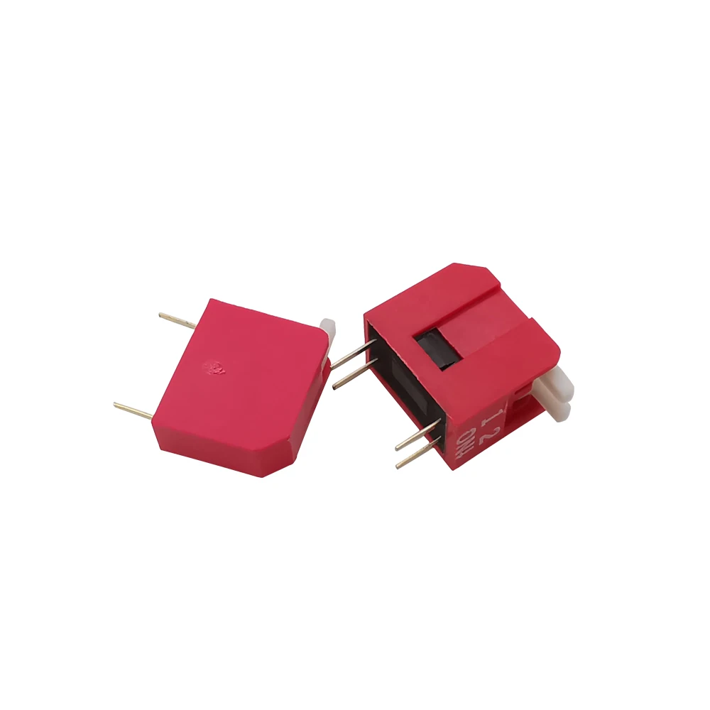 10Pcs 2.54mm Slide Type Switch Module 1P/2P/3P/4P/5P/6P/8P/10Pin Position Way DIP Dial Switch Red / Blue