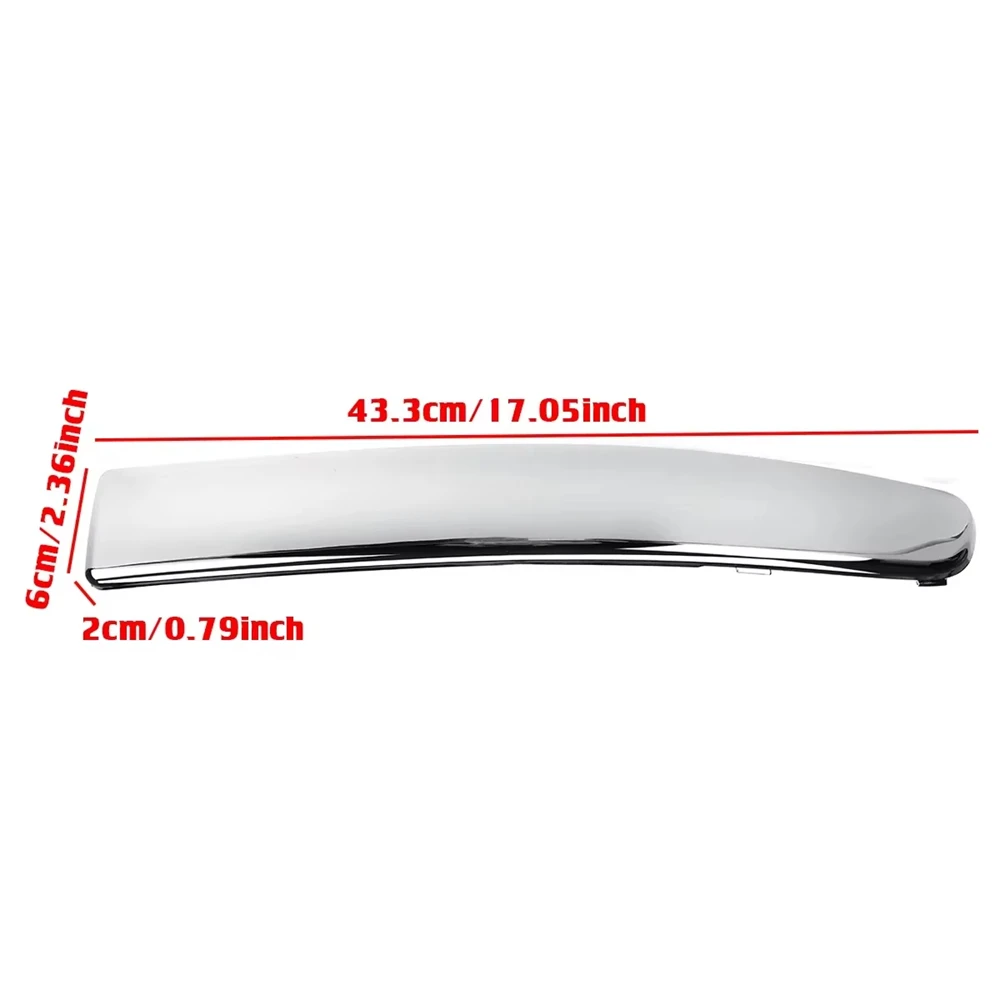 

Left+Right Front Bumper Lower Trim Moulding For Fiat 500 2007-2015 ABS Chrome Silver Bumper Lower Trim Cover 735455056 735455057