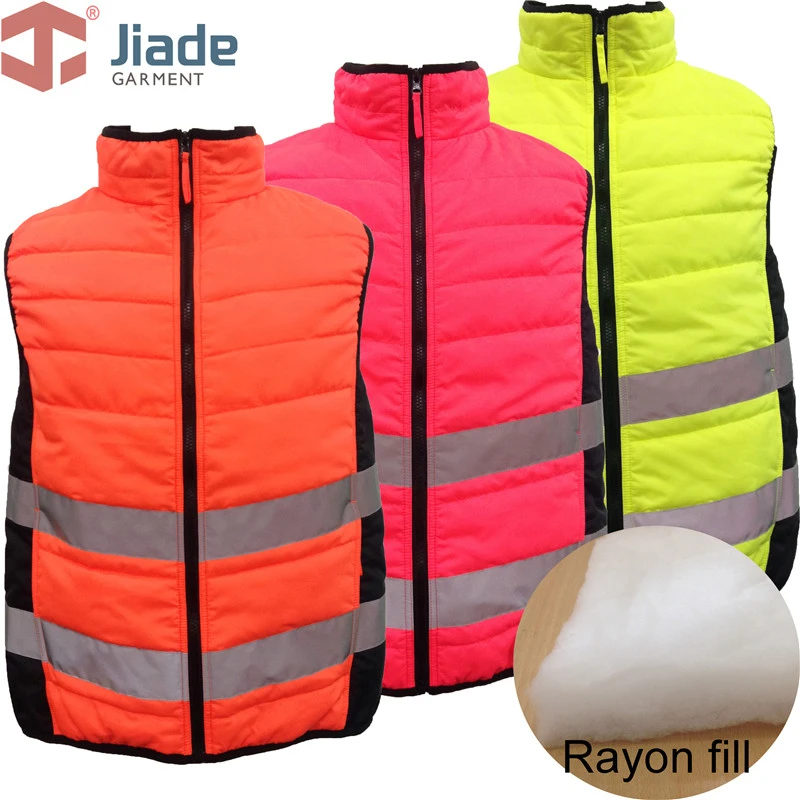 Jiade Adult High Visibility  Men's&Lady's Work Reflective Autumn vest Men's Warm VEST  EN471ANSI Light  Vest  free shipping