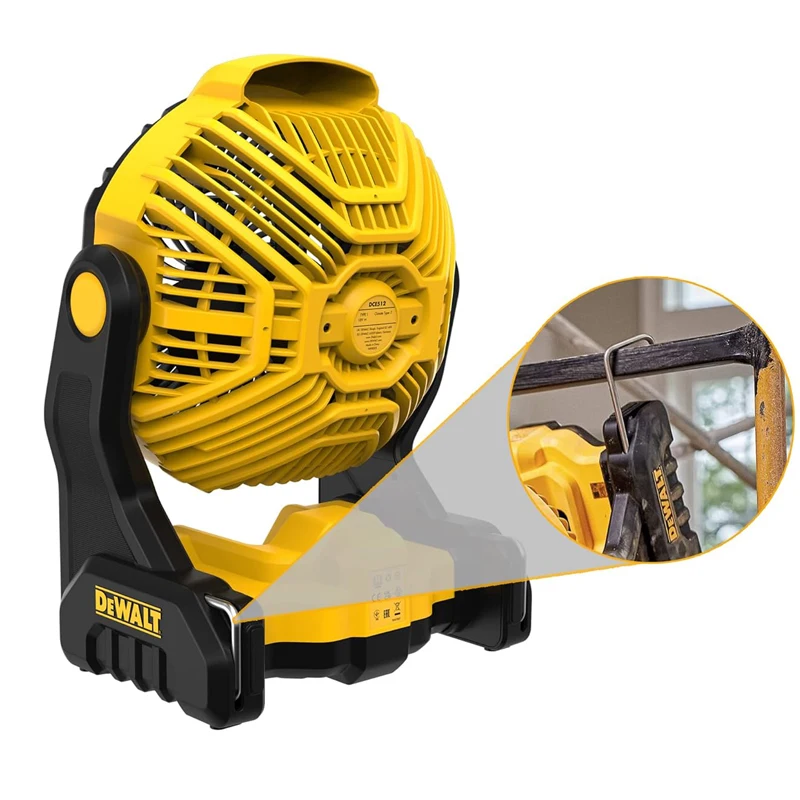 Imagem -03 - Dewalt-ventilador sem Fio do Jobsite Hooks Independentes Parede Fluxo de ar Concentrado Ferramentas Elétricas para Circulação de ar Dce512b 20v Max