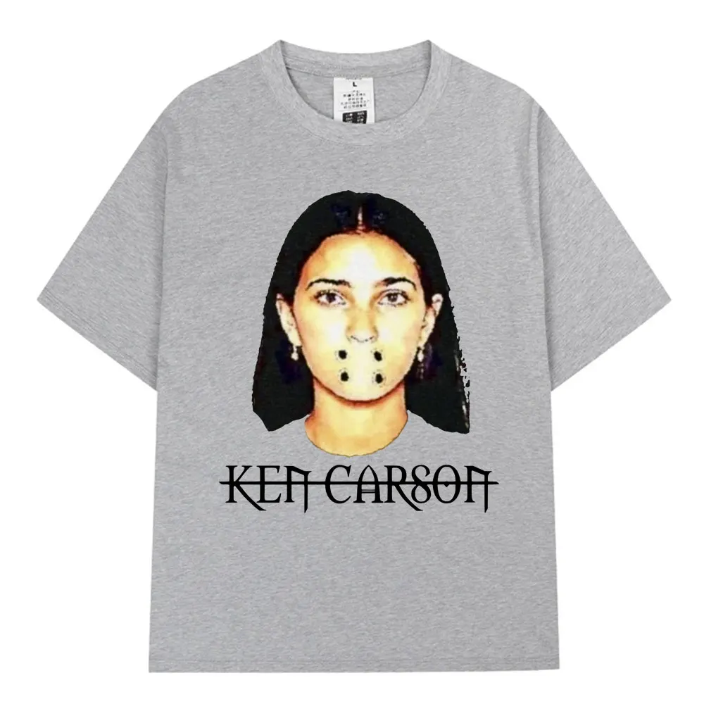 Rapper Ken Carson A Great Chaos T Shirt Opium Gothic Men Fashion Hip Hop T Shirts Summer 100% Cotton Casual Tee Shirt Oversized