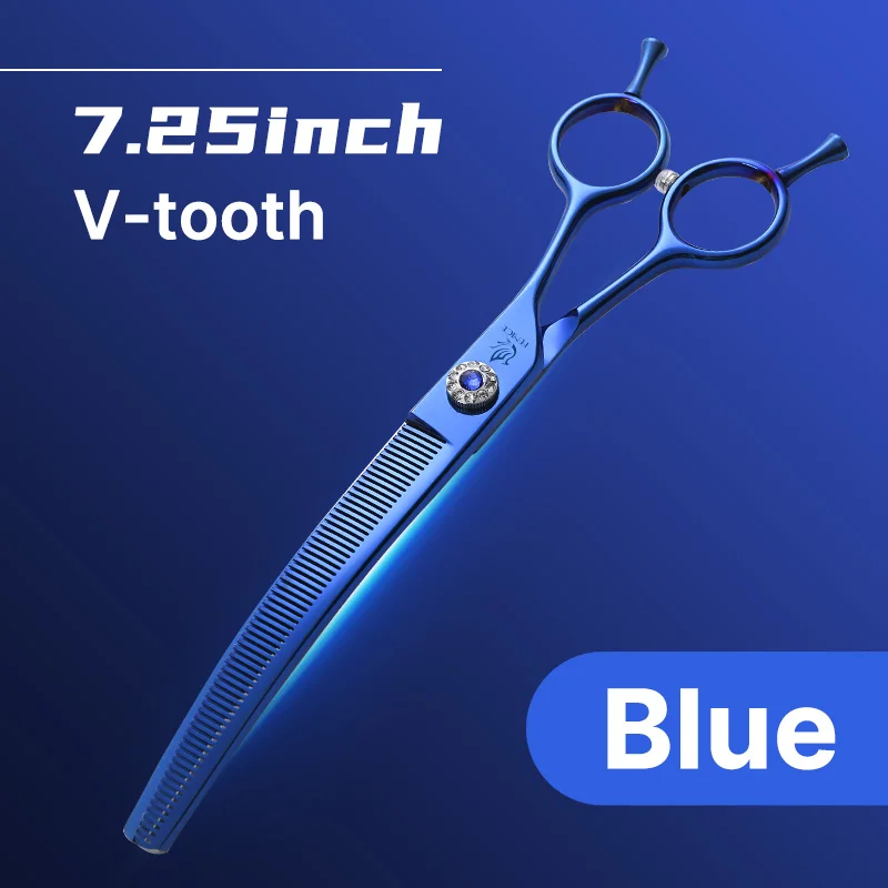 Fenice Professionele JP440c 7 inch Hoge kwaliteit hond Grooming Schaar Gebogen dunner Schaar Chunker Dunner Schaar