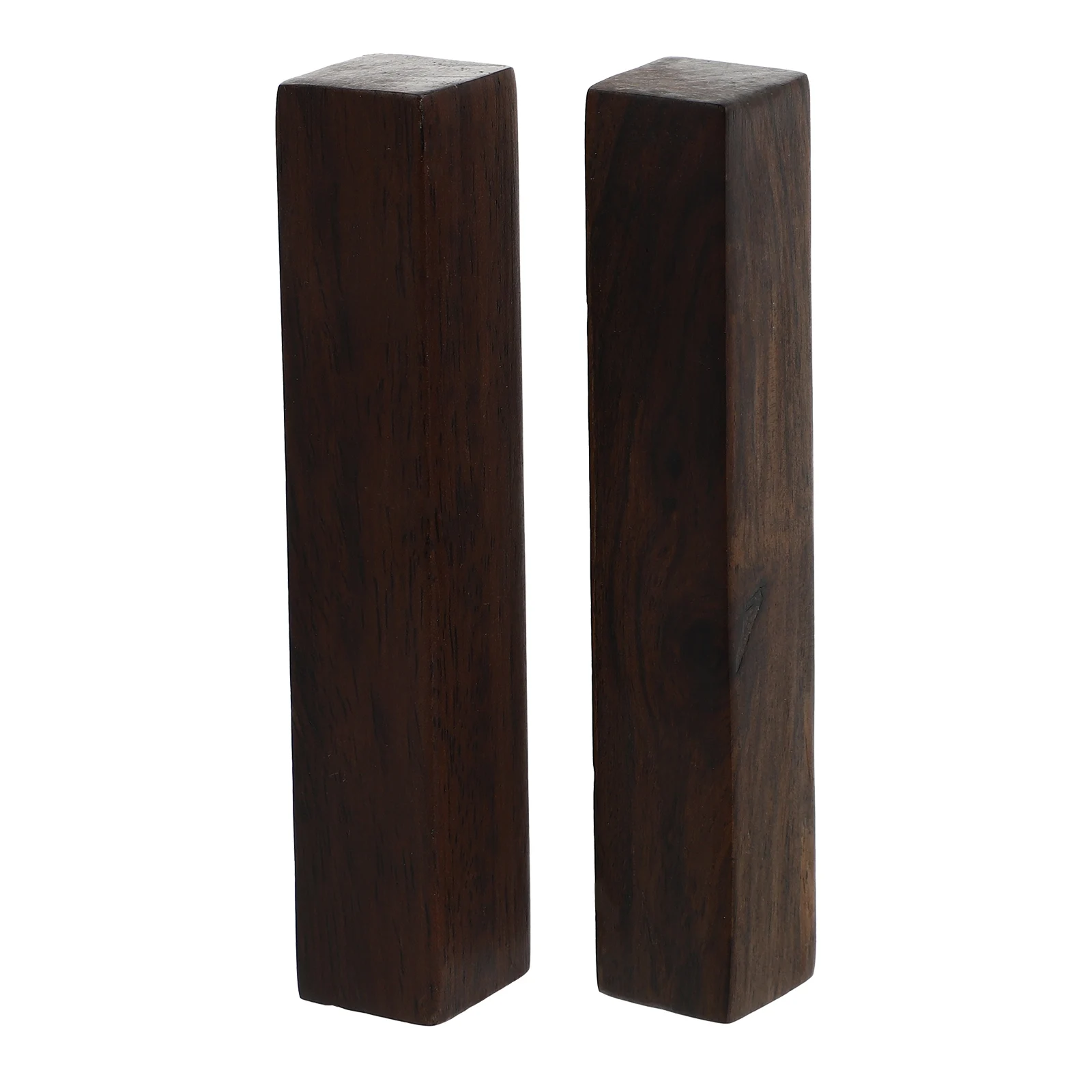 

2 Pcs 11cm Solid Wood Letterweights Black Beech Calligraphy Paperweight for Office Desk Mini Rice Weight Gifts Packaging Box