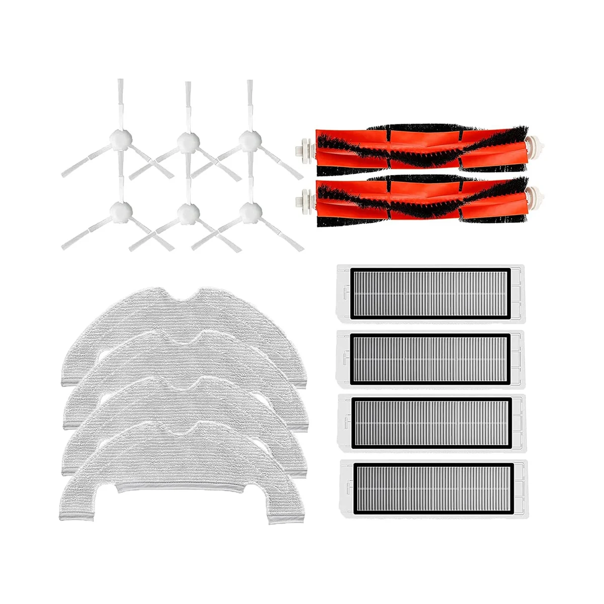 Accessory Set Compatible for Dreame D10 Plus Robot Vacuum Cleaner, Main Brushes ,Filters, Wipes Side Brushes